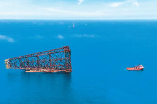 “海基二号”开始安装